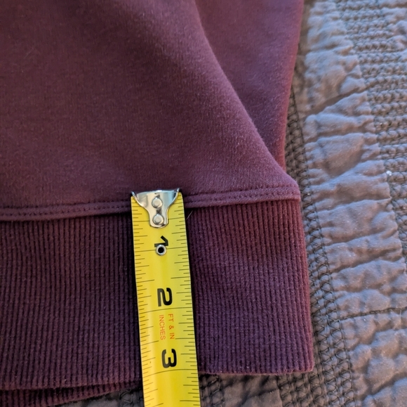 Athleta 1/4 zip pullover M oversized plum - Picture 11 of 11